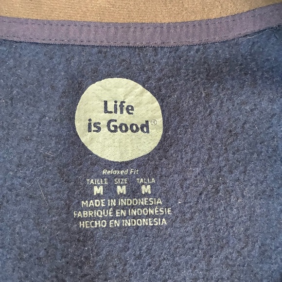 Life Is Good Blue and Gray Knit Pullover-Sz M - Picture 8 of 13